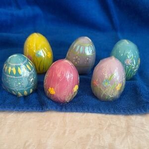 Colorful Egg Candle Set for Home Decor